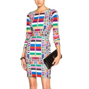 NWT multicolor print bodycon Mara Hoffman dress long sleeve
